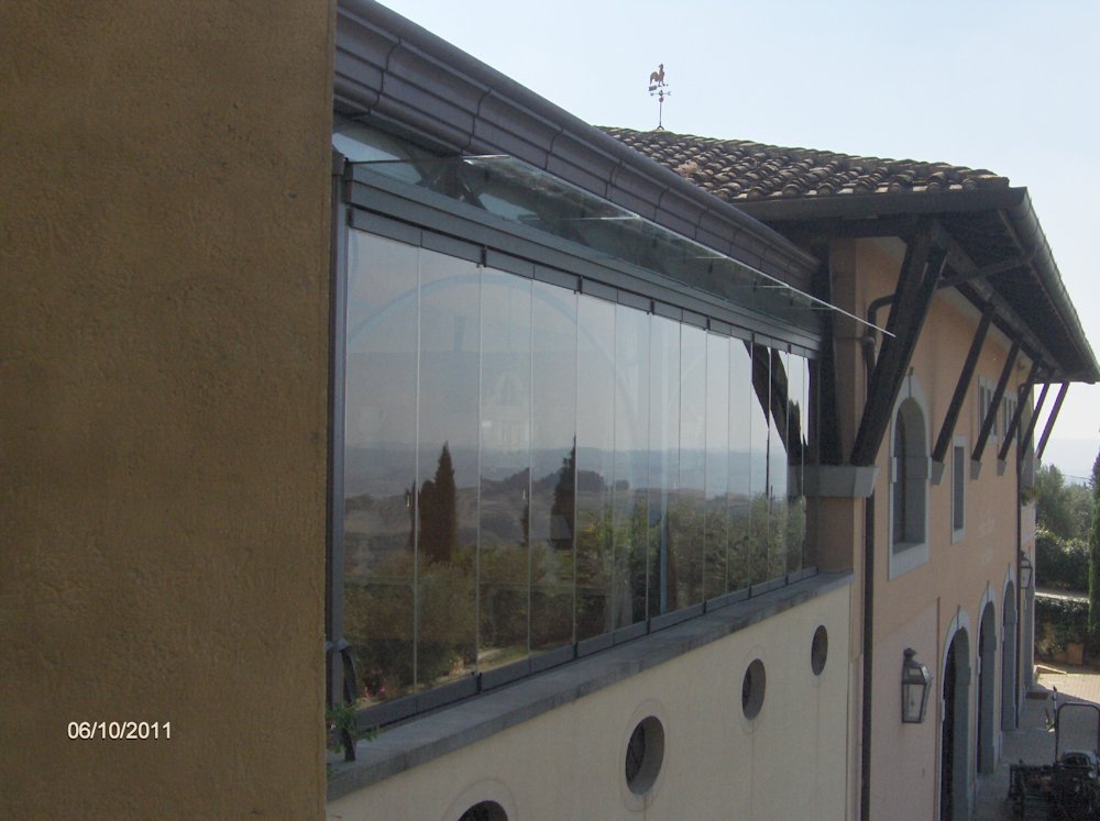 All glass dining room 